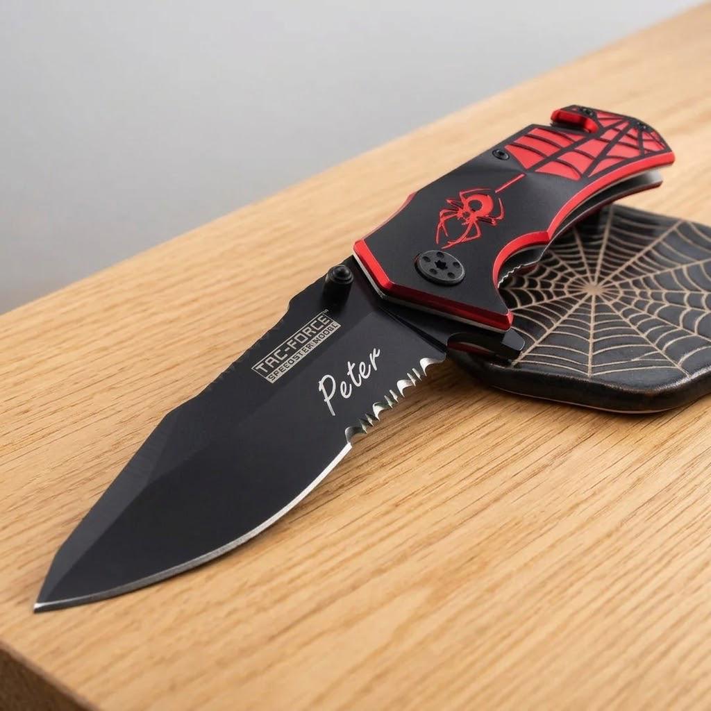 Personalized SPIDERMAN Pocket Knife Groomsmen Birthday Gift for