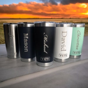 Personalized YETI Tumbler Cup Rambler Mug Custom Engraved Groomsmen Gift for Him Dad Men Wedding Graduation Teacher Boyfriend Birthday Son