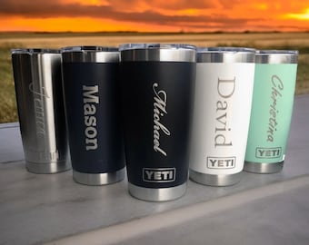 Personalized YETI Tumbler Cup Rambler Mug Custom Engraved Groomsmen Gift for Him Dad Men Wedding Graduation Teacher Boyfriend Birthday Son