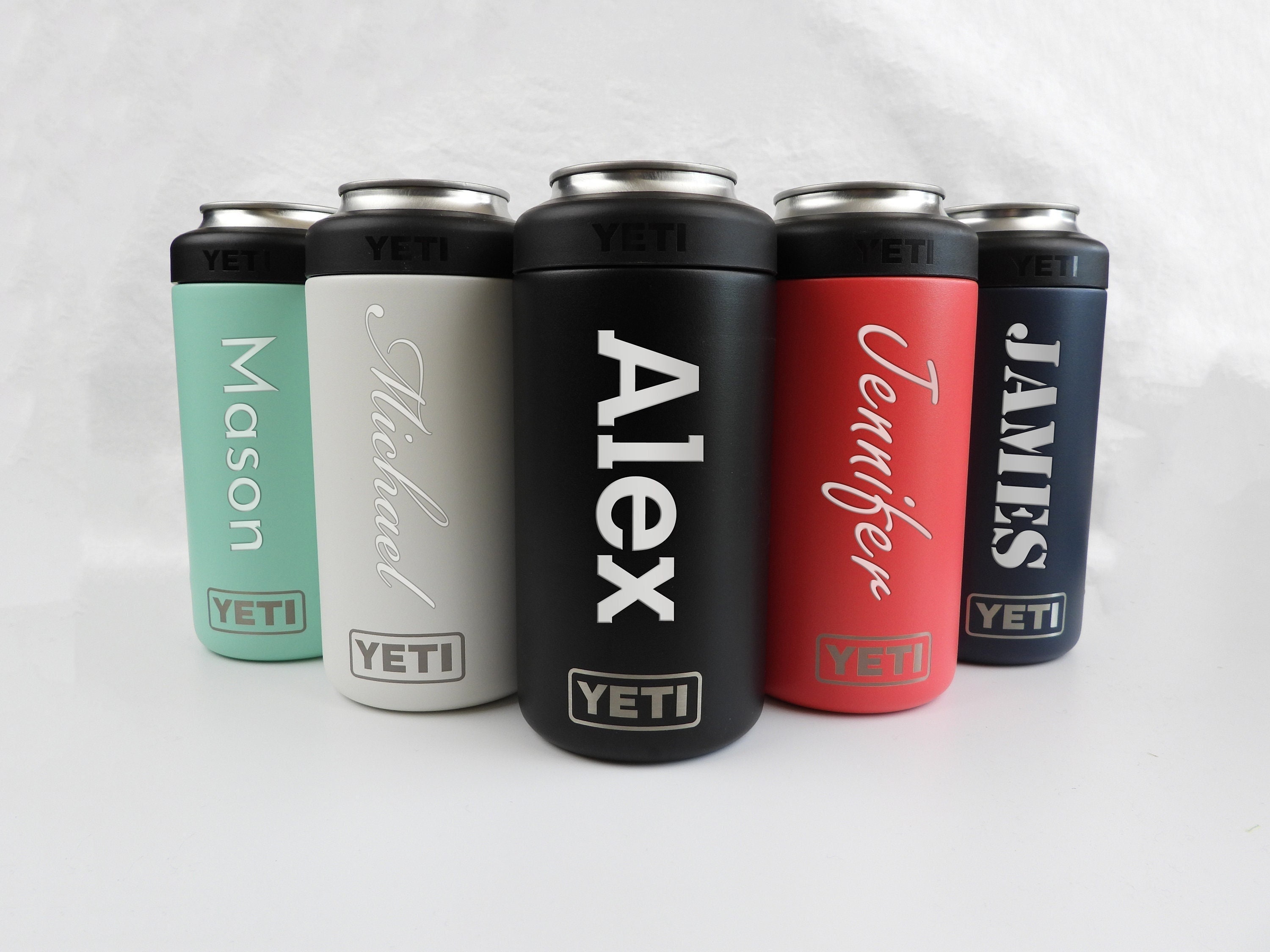Personalized YETI Colster 16 oz Tall Can Insulator Cooler Holder Groomsmen Gift for Him Dad Custom Engraved Boyfriend Birthday Grandpa Son