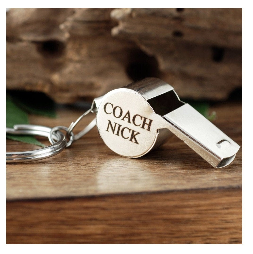 Personalized Coaches Whistle Stainless Steel Team Football Etsy