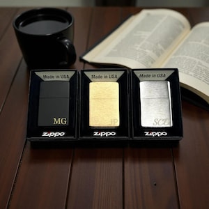 Personalized ZIPPO LIGHTERS for Men Groomsmen Gifts Set Groom Birthday Gift for Him Dad Her Women Anniversary Cool Christmas Custom Engraved