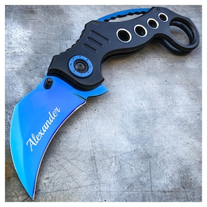 Custom Personalized CS2 Pocket Knife Karambit CSGO Skin Knive Handmade Counter Strike Gamer Birthday Gift for Him Men Boyfriend Christmas