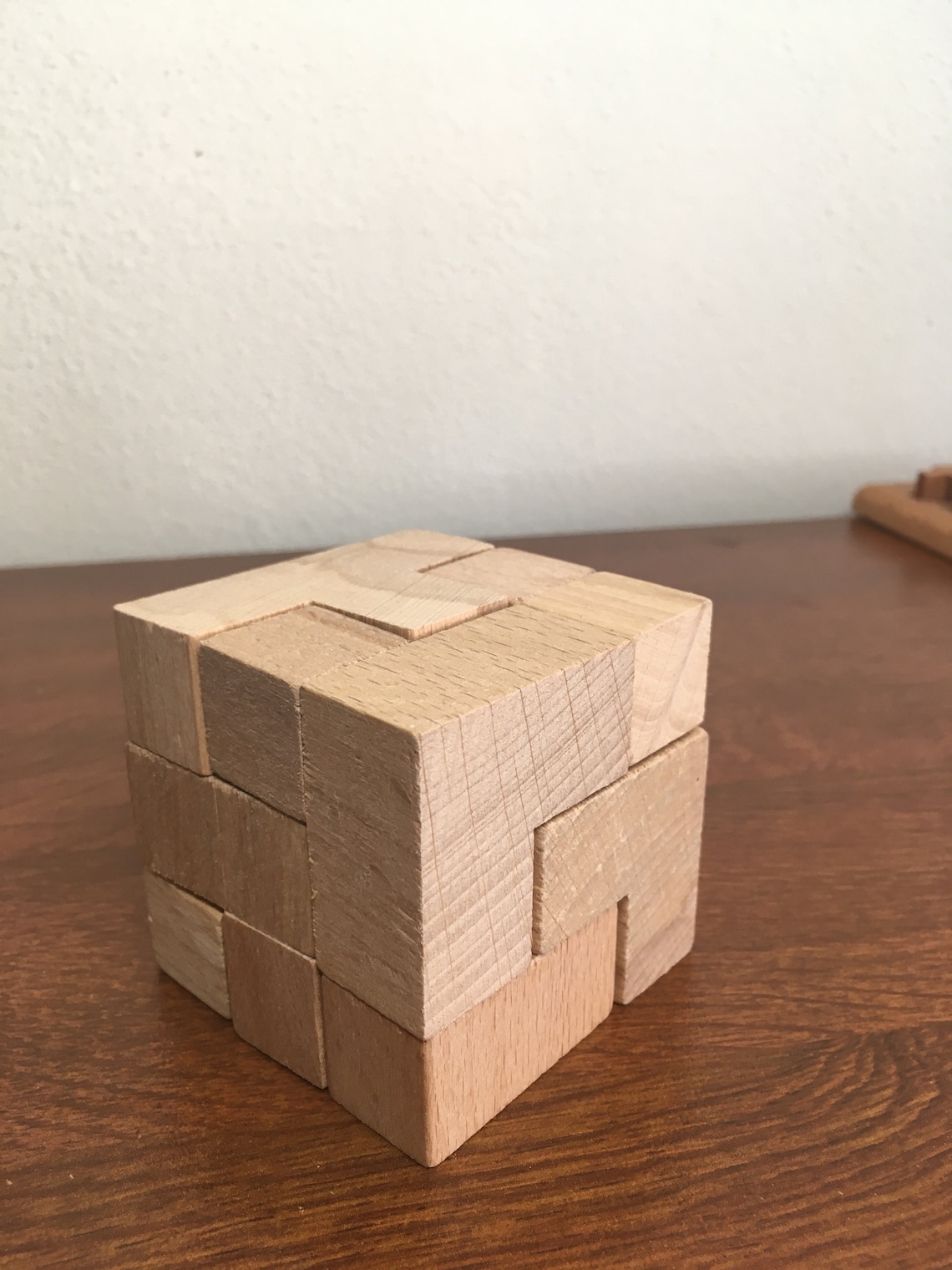 Soma Cube Puzzle 3d Wooden Puzzle Wooden Cube Puzzle Etsy