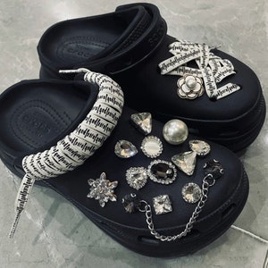 Bundle AJ letter Men's Shoe Charms gems for crocs Charms Designer