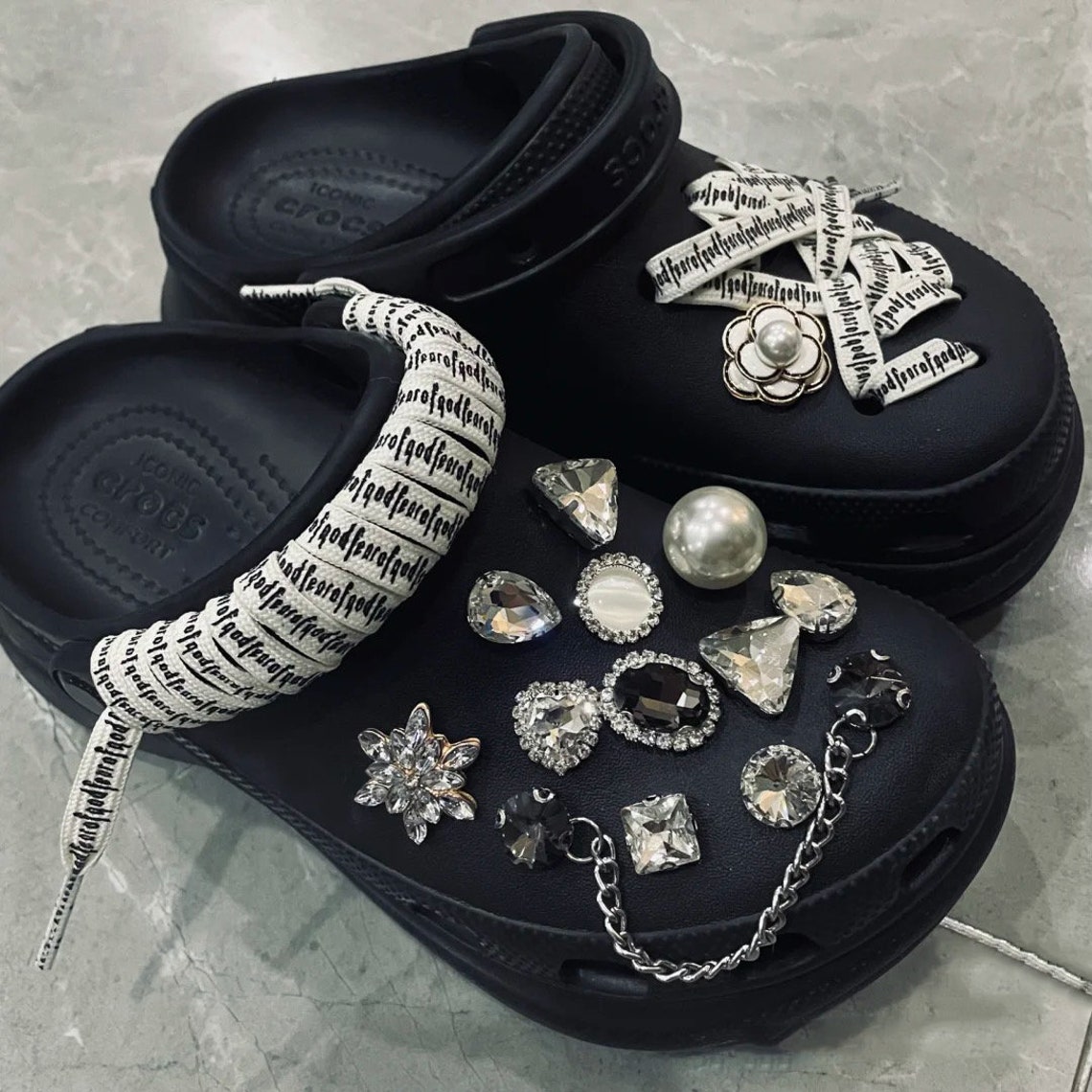 Shoelace Clog Charms Set Pearl Clog Charms Pack Custom Shoe Etsy