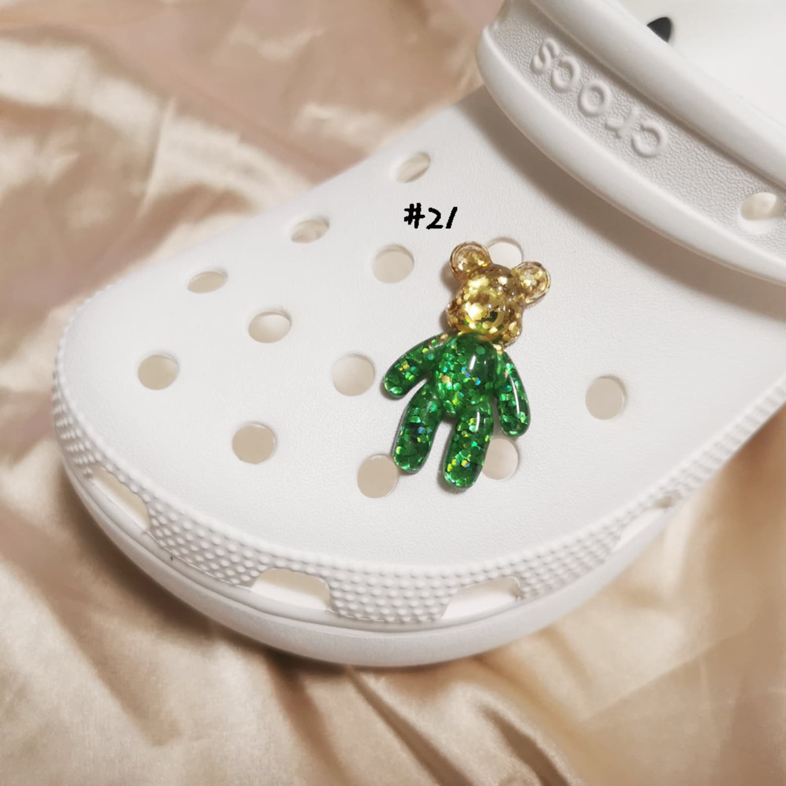 Croc Charms Teddybeer Schattige Glitter Beer Klompen Etsy