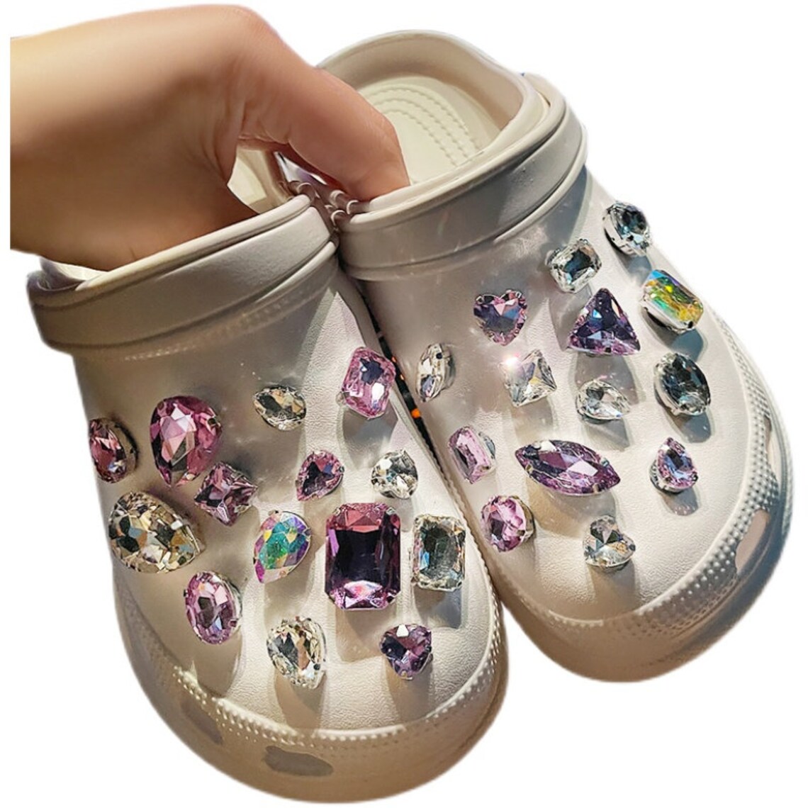 Croc Charms Set of 28 Designer Bling Jewelry Rhinestone Etsy