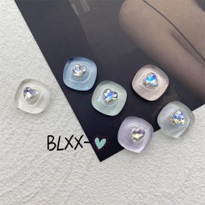 2025 New Small Fresh Transparent Rock Sugar Cubes/Love Shoe Decoration Gifts for Women Men Girls Boys DIY Decorations