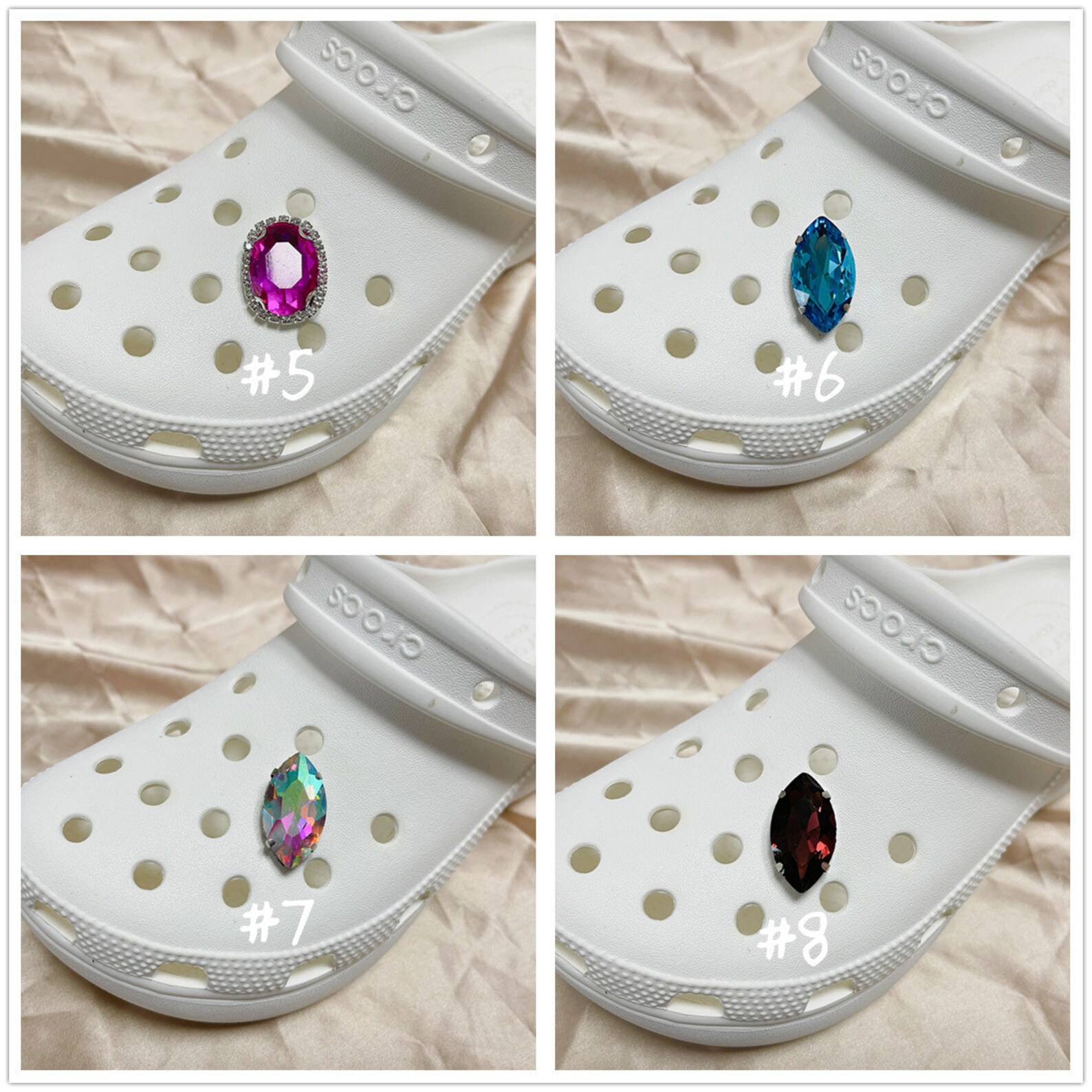 Clog Charms Larger Size Rhinestone Clog Jewelry Bling Stone Etsy