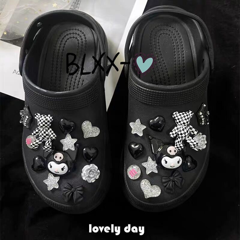 Chanel Black Custom Crocs 