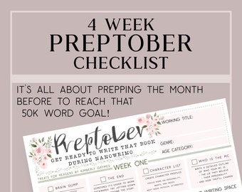 Preptober Checklist for NaNoWriMo Writers