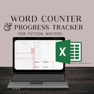 Excel Word Count and Progress Tracker Worksheet for Fiction Writers