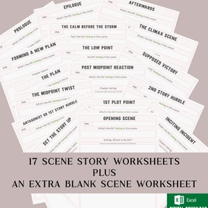 Excel 17 Scene Story Outline Worksheets image 2