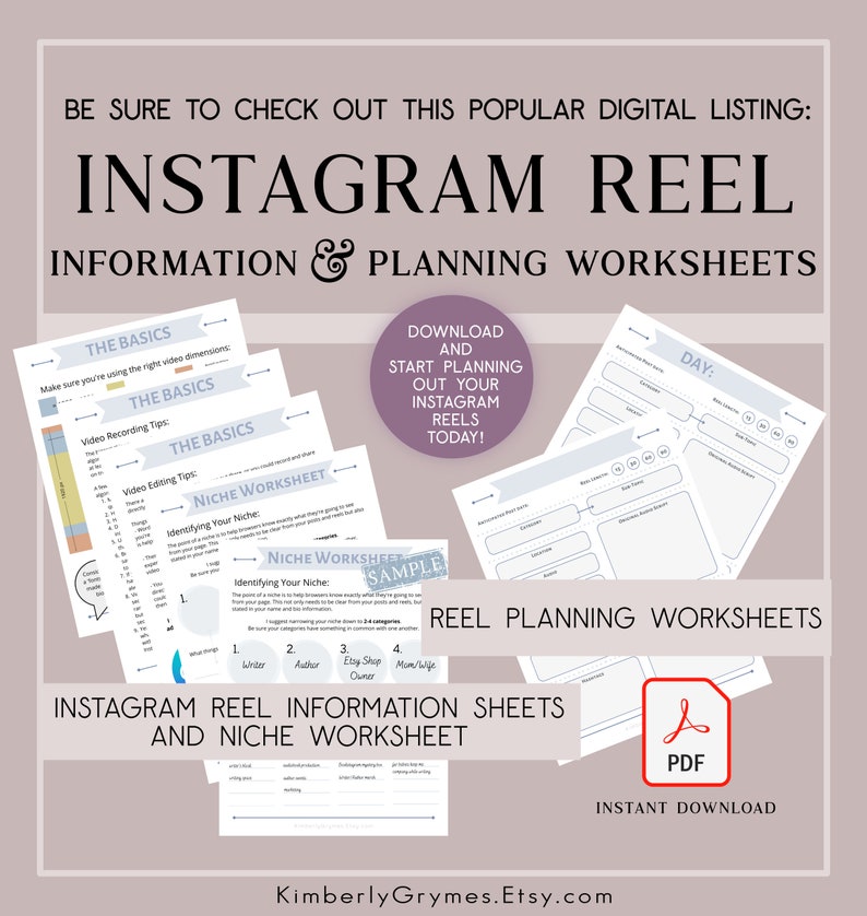Instagram Post Planner PDF Worksheet image 10