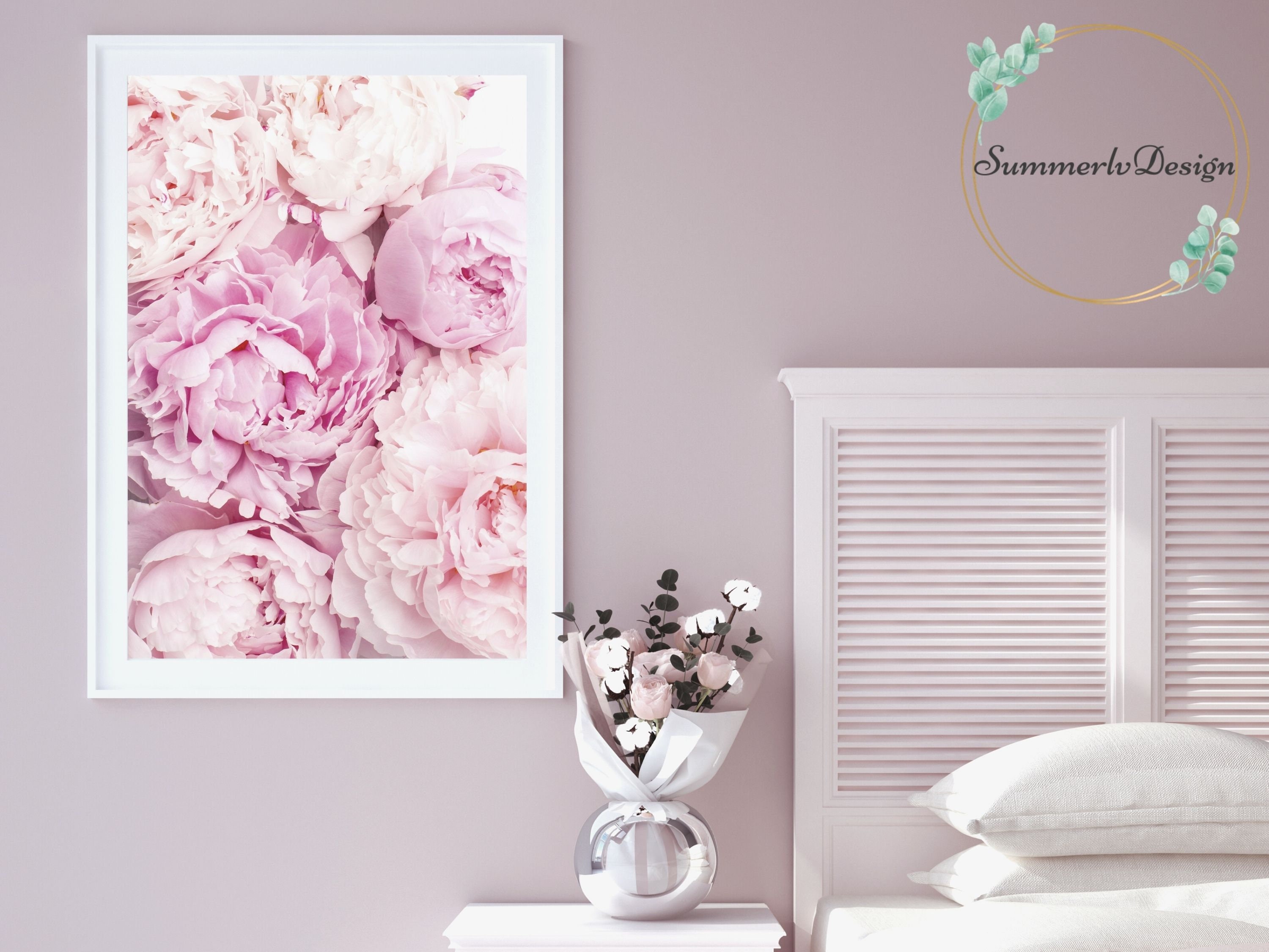 Peony Wall Art Set of 3 Prints, Pink Flower Prints 3 Piece Wall Art ...
