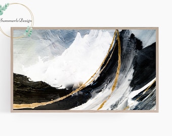 Abstract Samsung Frame TV Art, Modern Oil Painting, Frame TV Art, Digital Art for Frame TV Download