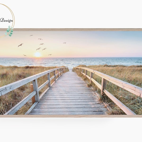Samsung Frame TV Art Ocean, Frame TV Art Beach Sunset/Sunrise, Samsung Art Frame, Coastal Landscape, Tropical TV Art, Digital Download