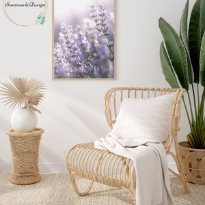 Conjunto de arte mural de lavanda de 2 grabados, conjunto de estampado de flores silvestres púrpuras de 2, arte imprimible de la pared de flores botánicas / DESCARGA DIGITAL imagen 7