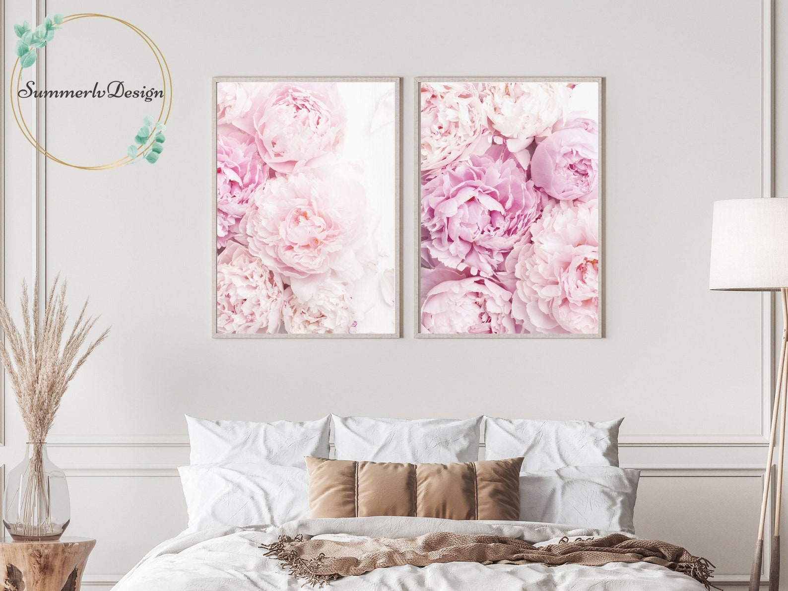 Peony Wall Art Set of 3 Prints, Pink Flower Prints 3 Piece Wall Art ...