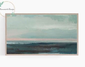 Samsung Frame TV Art Vintage Painting, Seascape, Frame TV Art, Coastal Landscape, Art for Frame TV, Digital Download