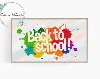 Frame TV Art Back To School, Samsung Frame TV Art First Day of School, Digital Download