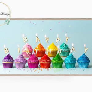 Samsung Frame TV Art Birthday, Frame TV Art Happy Birthday, Samsung Art TV Birthday Party, Digital Download for Samsung Frame