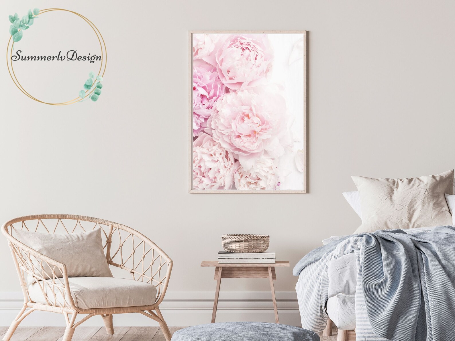 Peony Wall Art Set of 3 Prints, Pink Flower Prints 3 Piece Wall Art ...