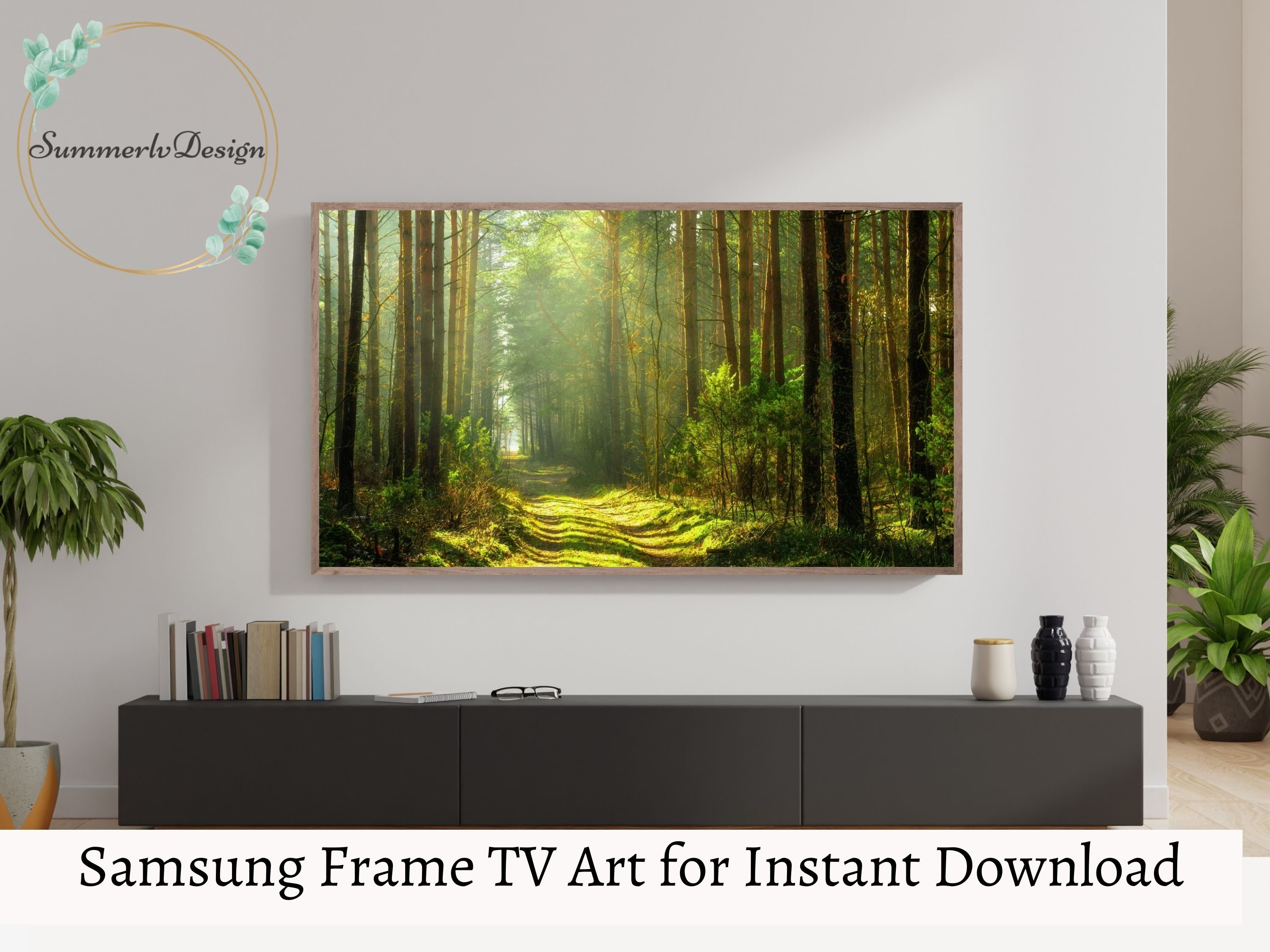 Samsung Frame Tv Art Forest Frame Tv Art Summer Forest Etsy Uk