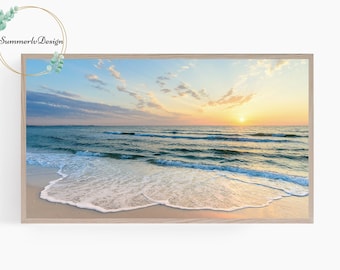 Samsung Frame TV Art Ocean, Frame TV Art Beach Sunset/Sunrise, Samsung Art Frame, Coastal Landscape, Tropical TV Art, Digital Download