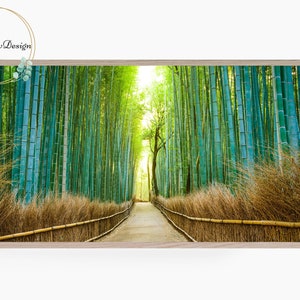 Samsung Frame TV Art Japan, Frame TV Art Landscape, Japanese Bamboo Forest, Samsung Frame Art TV Summer, Digital Art for Frame tv