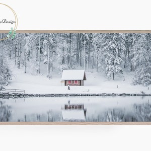 Samsung Frame TV Art, Winter Decor, Frame TV Art, Winter Landscape, Winter Snowy Forest, Digital Art for Frame tv, Samsung Art TV