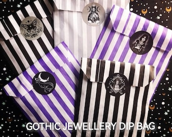 Gothic Jewellery Dip Bag - Jewellery - Accessories - Gifts - Witch - Halloween -  Bracelets - Earrings - Keyrings - Necklaces - Emo