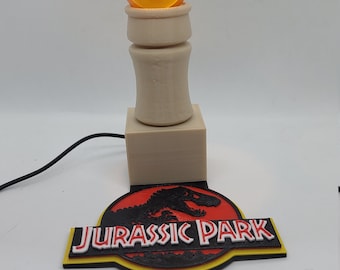 Jurassic Park John Hammond Cane Phone Charger, Qi Wireless Charger, Dinosaurier Prop, Bernstein Mücke