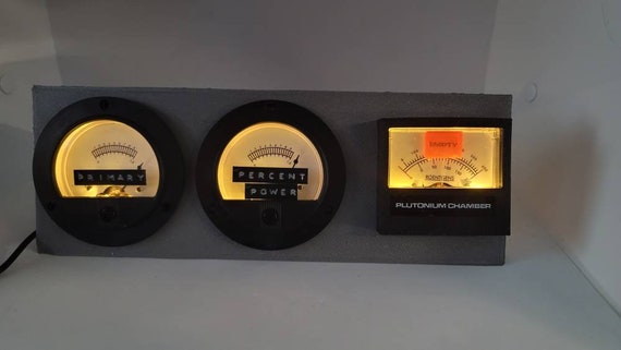 Back to the Future BTTF Delorean Gauge Panel Plutonium