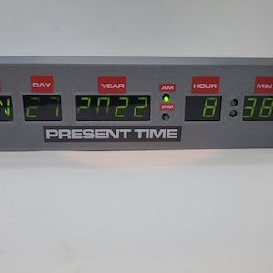 Reloj de circuito temporal de Regreso al futuro, réplica de utilería de BTTF, utilería de película, utilería de circuito temporal de DeLorean