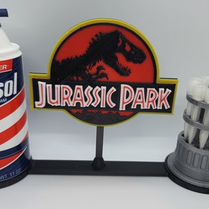 Display stand for Jurassic Park Barbasol Cryo Can