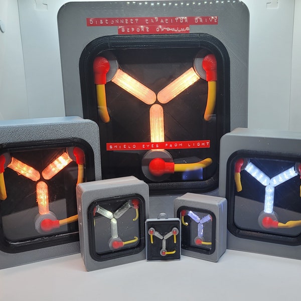 Desktop flux capacitor 3d printed replica Back To The Future Prop, PC, 12V Car, musical options available!