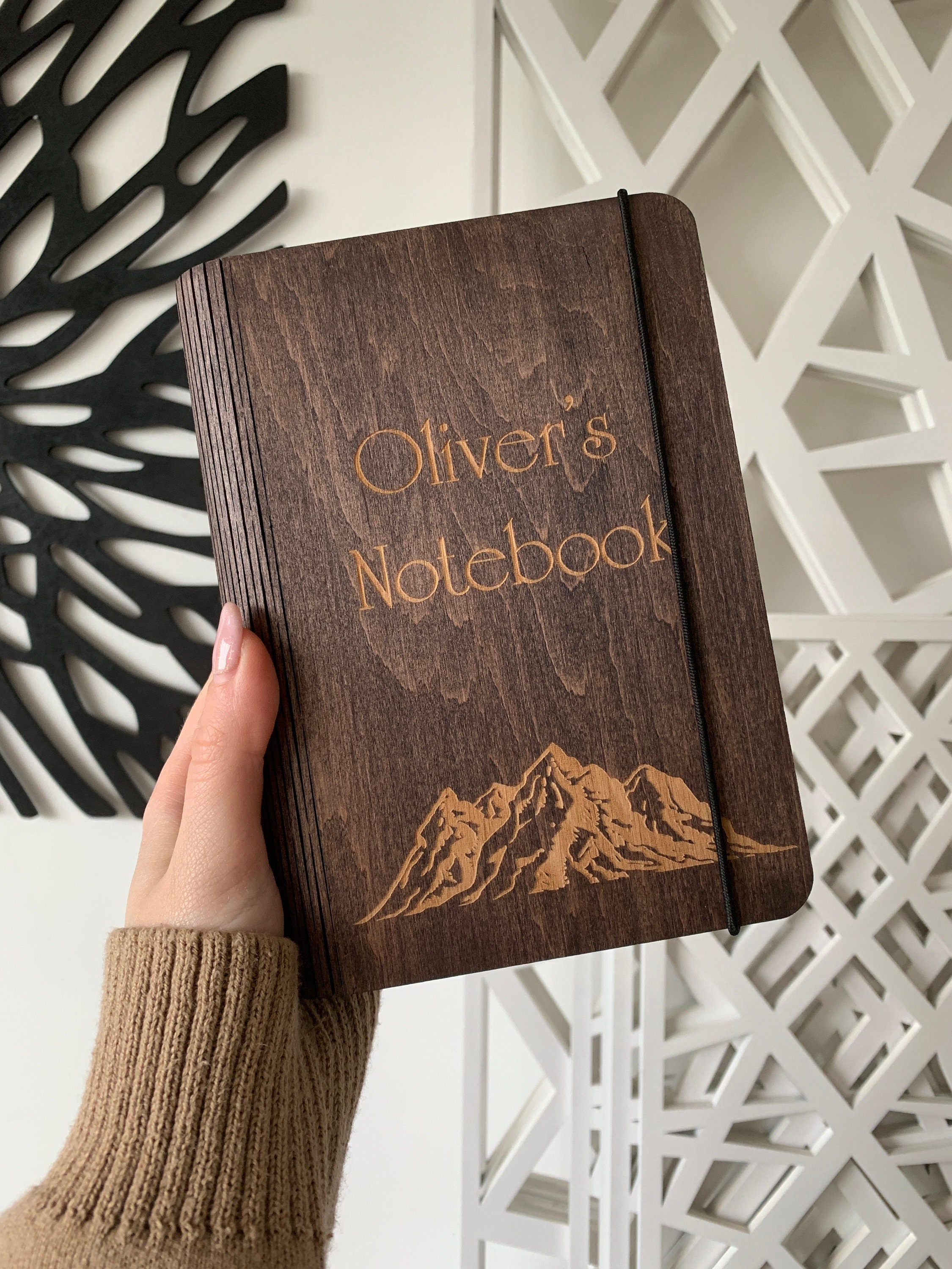 Wooden Notebook Personalized Notebook Custom Notebook Etsy