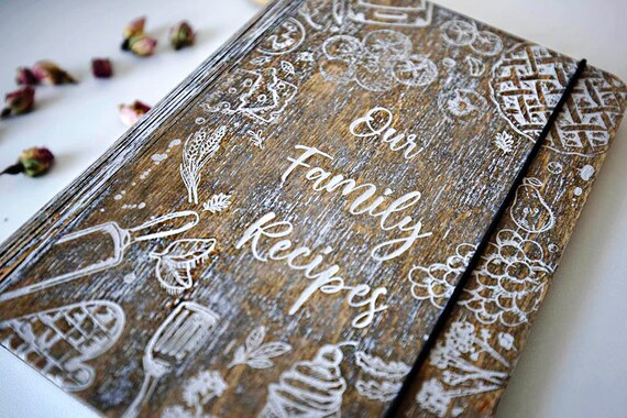 Recipe Book Binder, Custom Cookbook, Wooden Gifts for Her Anniversary,  Father's Day Gift by Enjoy The Wood