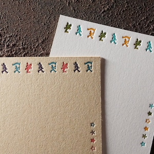 Carte de presse lettre | Noël | de voeux | Fait main | Papeterie pour presse écrite | Jeu de lettres