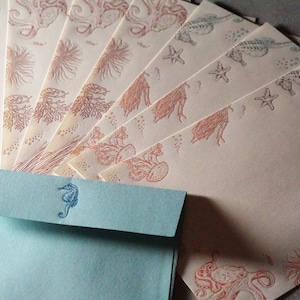 Briefschrijfset | Briefperskaart | Traditioneel | ZEE | Handgemaakt | Briefdruk, stationair | Brievenset | Japan