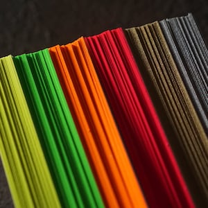de peinture de bordure | Carte de message d'impression typographique | 0,6 mm | Rose | Jaune | Vert | Orange | Or | Argent | Japon | Papeterie pour presse à lettres