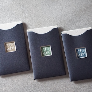 Briefperskaart | Bedankkaart | T | Goudkleurige initialen | Envelop | Handgemaakt | Briefdruk, stationair | Brievenset | Japan