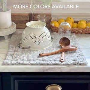 Dish Drying Mat For Kitchen - 100% Cotton 8 Ply Muslin, Many Sizes + Colors, Drain Mat Is Absorbent & Quick Drying For Hand Washing Dishes