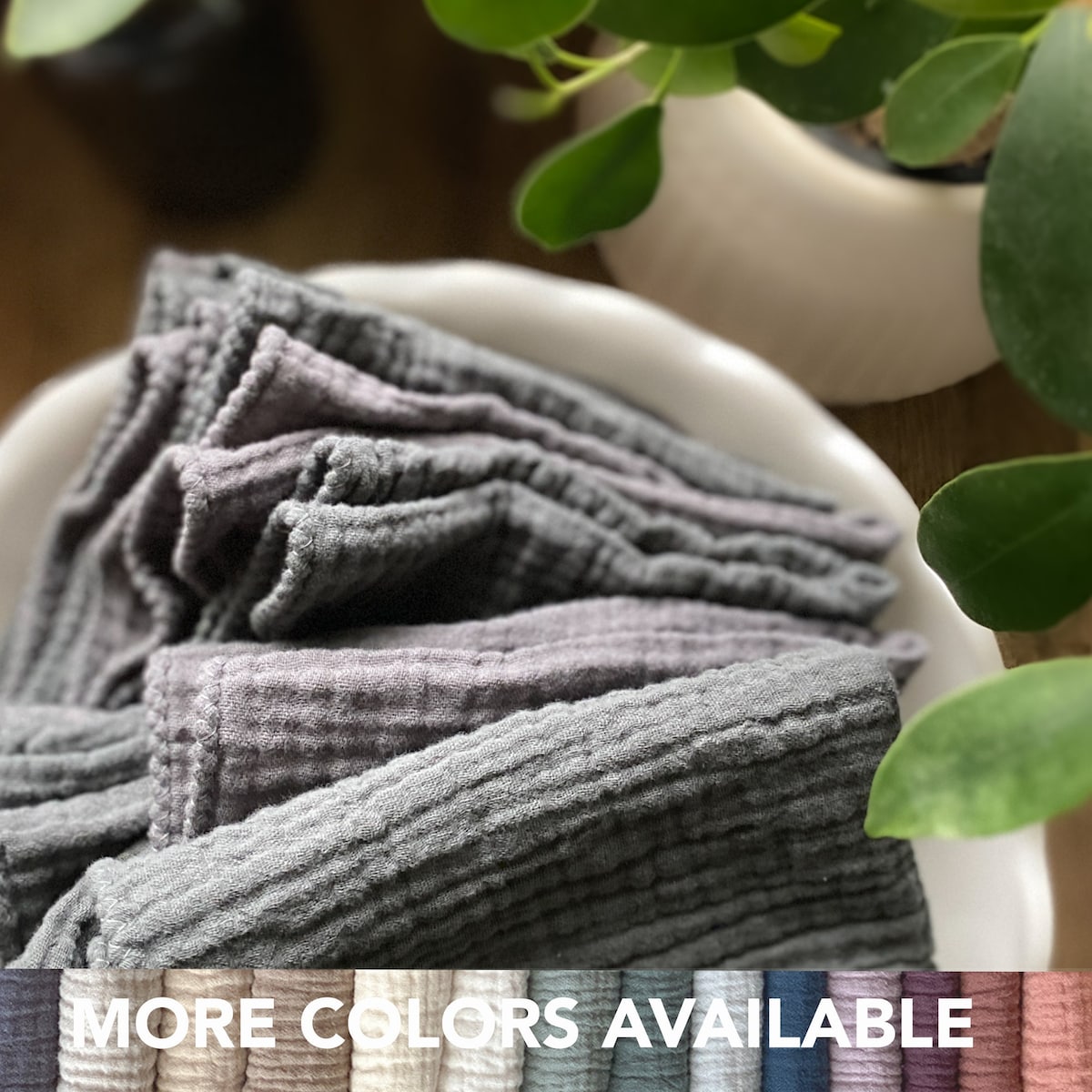 11x11 Lightweight Cotton Gauze Napkins in Sage