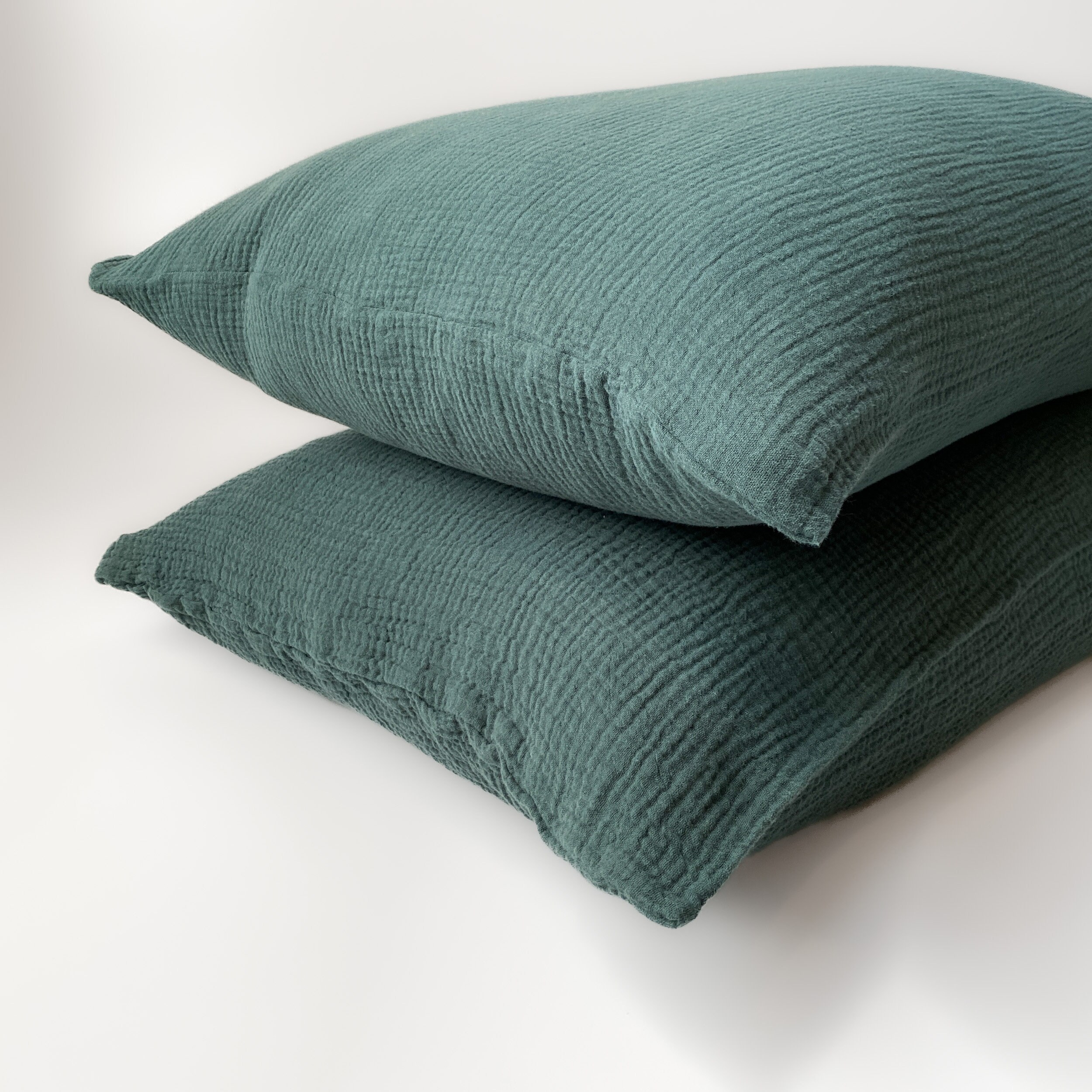 Ondraaglijk Bezem Acquiesce Muslin Pillowcase DARK SAGE GREEN Cotton Gauze / Standard - Etsy