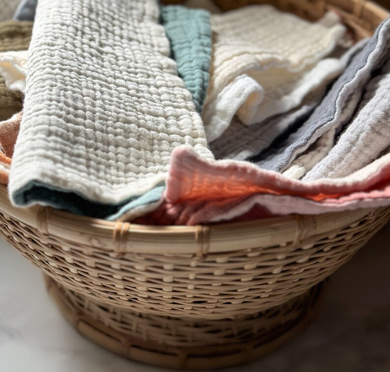 Muslin Cloth Napkins - 12x12, denim/sky, 8 count