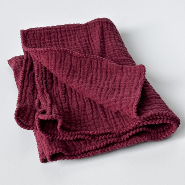 Discontinued Color MERLOT / Small 16X26 Very Lightweight Thin Towel / Final Sale Item / Small Kitchen Towel