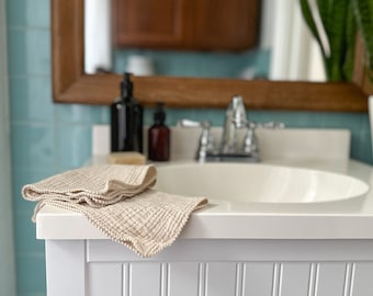 Lightweight Gauze WASHCLOTH / THIN 2 Ply 100% Cotton Muslin, Multiple Sizes + Colors Available, Reusable Eco Friendly, Fast Drying